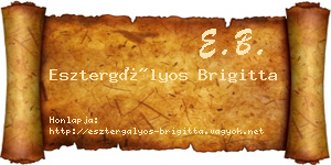 Esztergályos Brigitta névjegykártya